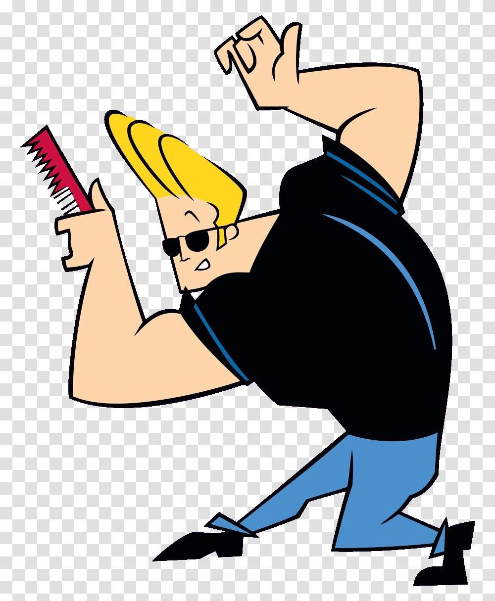 Johny Johnny Bravo Flexing Gif, Person, Human, People, Hand Transparent Png