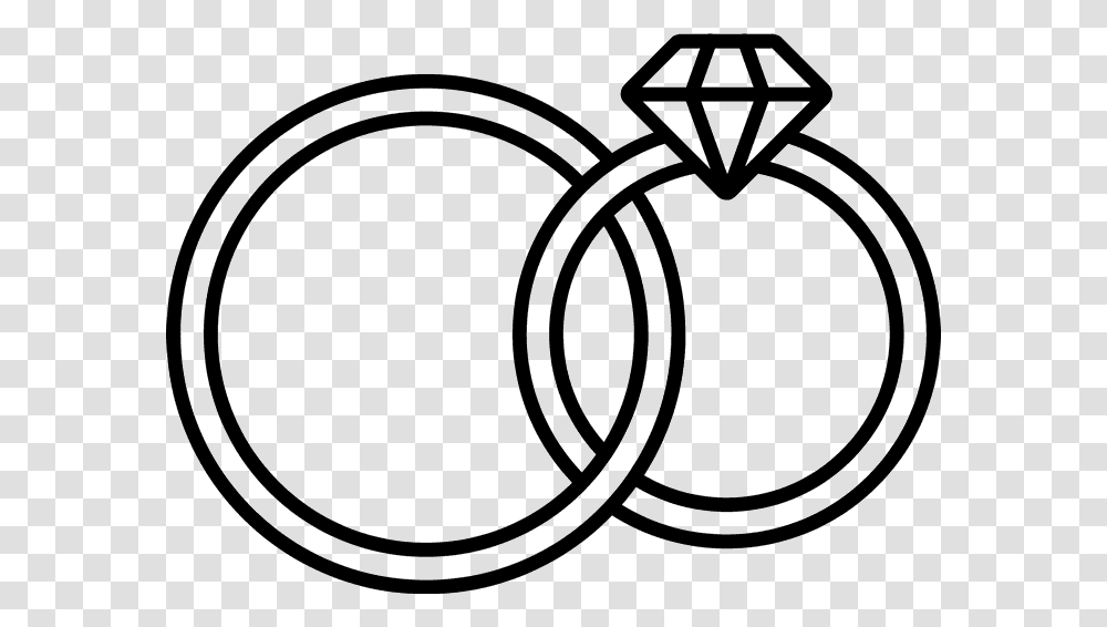 Joined Wedding Rings, Logo, Trademark, Stencil Transparent Png