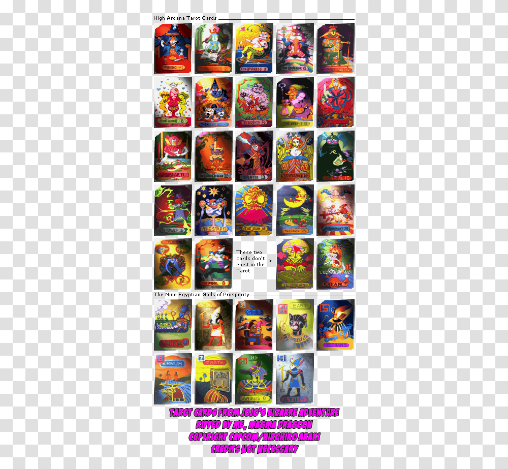 Jojo All Tarot Cards Download Tarot Cards List Jojo, Arcade Game Machine, Collage, Poster Transparent Png