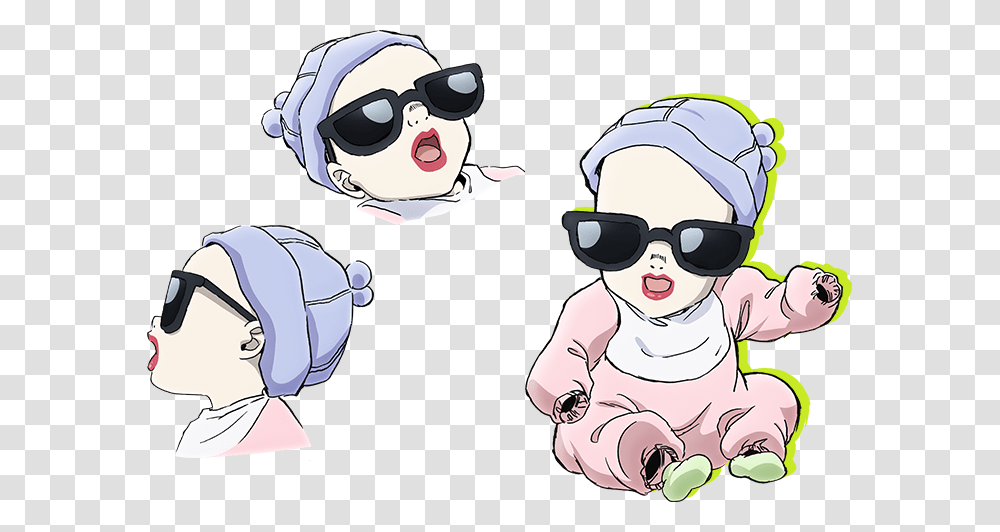 Jojo Diamond Is Unbreakable Baby, Sunglasses, Accessories, Person, Giant Panda Transparent Png