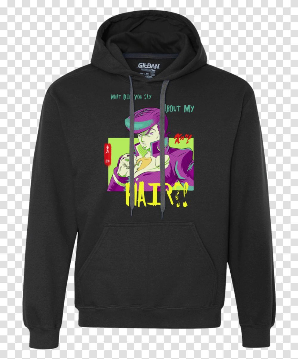 Jojo Josuke Bizarre Adventure Premium Fleece Hoodie Hoodie, Clothing, Apparel, Sleeve, Sweatshirt Transparent Png