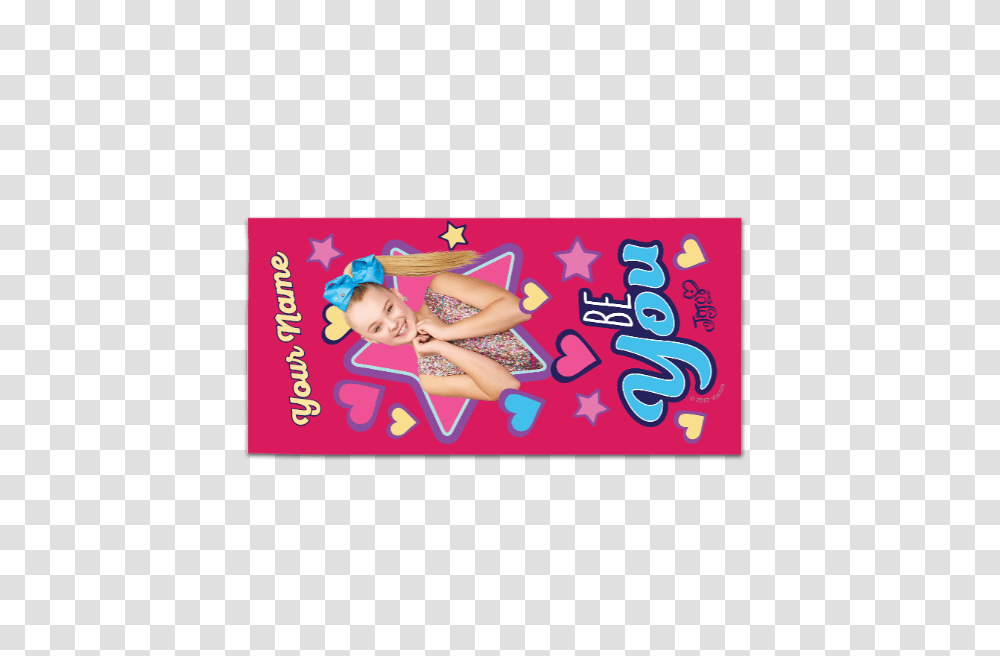 Jojo Siwa Personalised Towels, Label, Alphabet, Advertisement Transparent Png