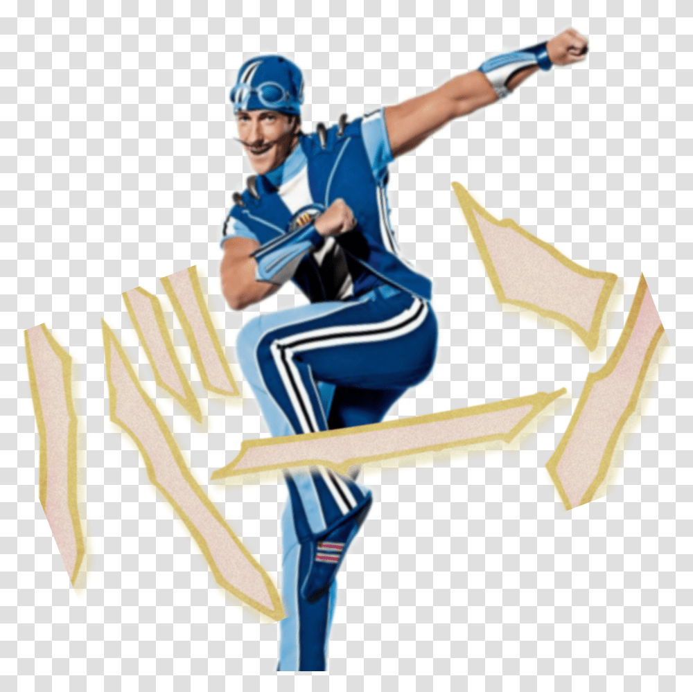 Jojo Sportacus Ice Skating, Person, Hand, Costume Transparent Png