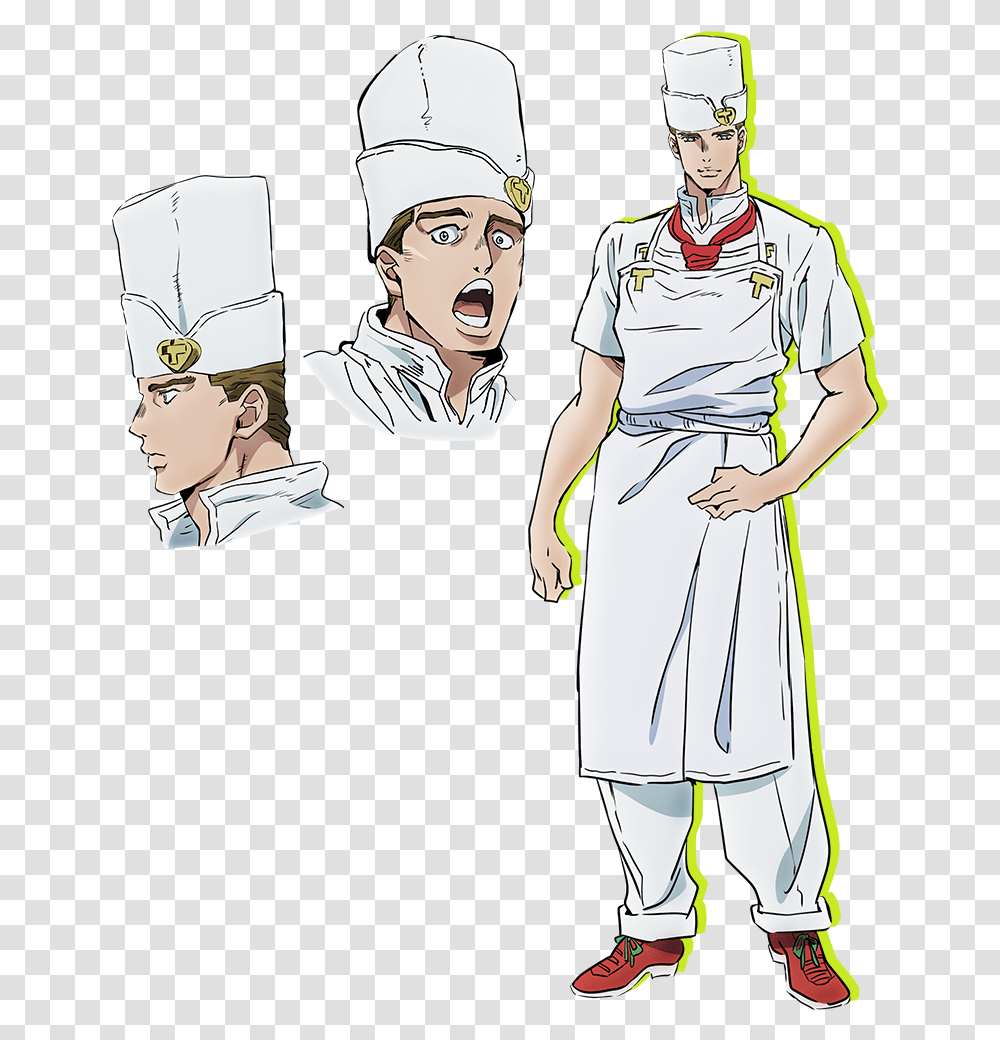 Jojo Tonio Trussardi Anime, Person, Human, Chef, Helmet Transparent Png