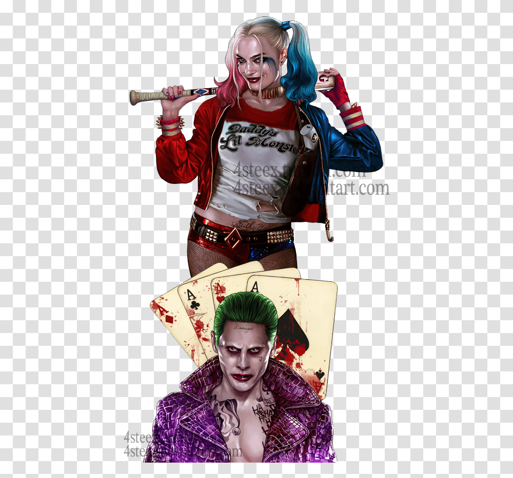 Joker And Harley Quinn Tatoo, Person, Sleeve, Costume Transparent Png