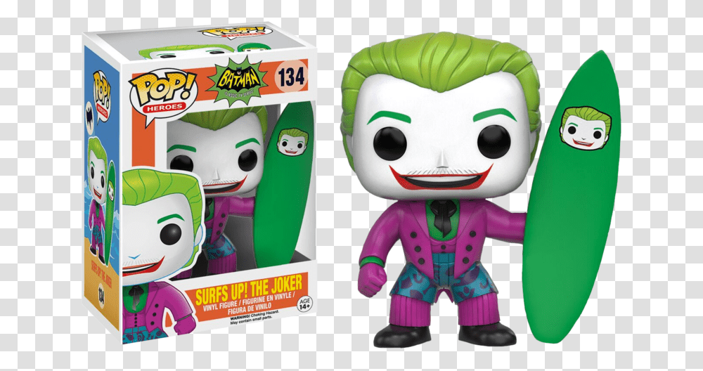 Joker Comic Funko Pop Surfs Up Joker, Toy, Doll Transparent Png