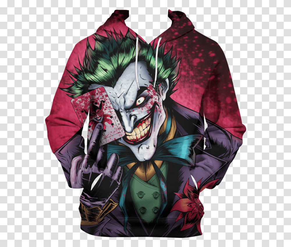 Joker Comic Pullover Hoodie Joker, Apparel, Sweatshirt, Sweater Transparent Png