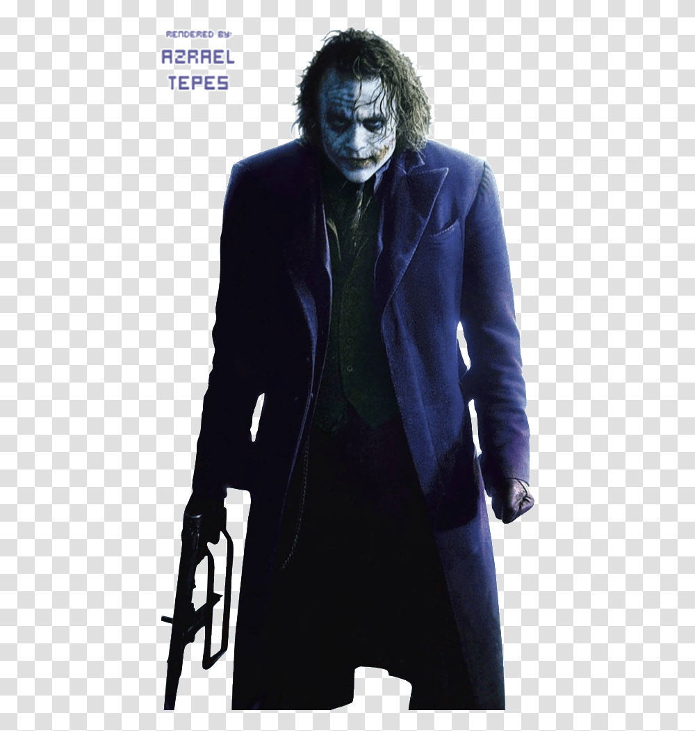 Joker Dark Knight Download Joker Dark Knight, Apparel, Sleeve, Overcoat Transparent Png
