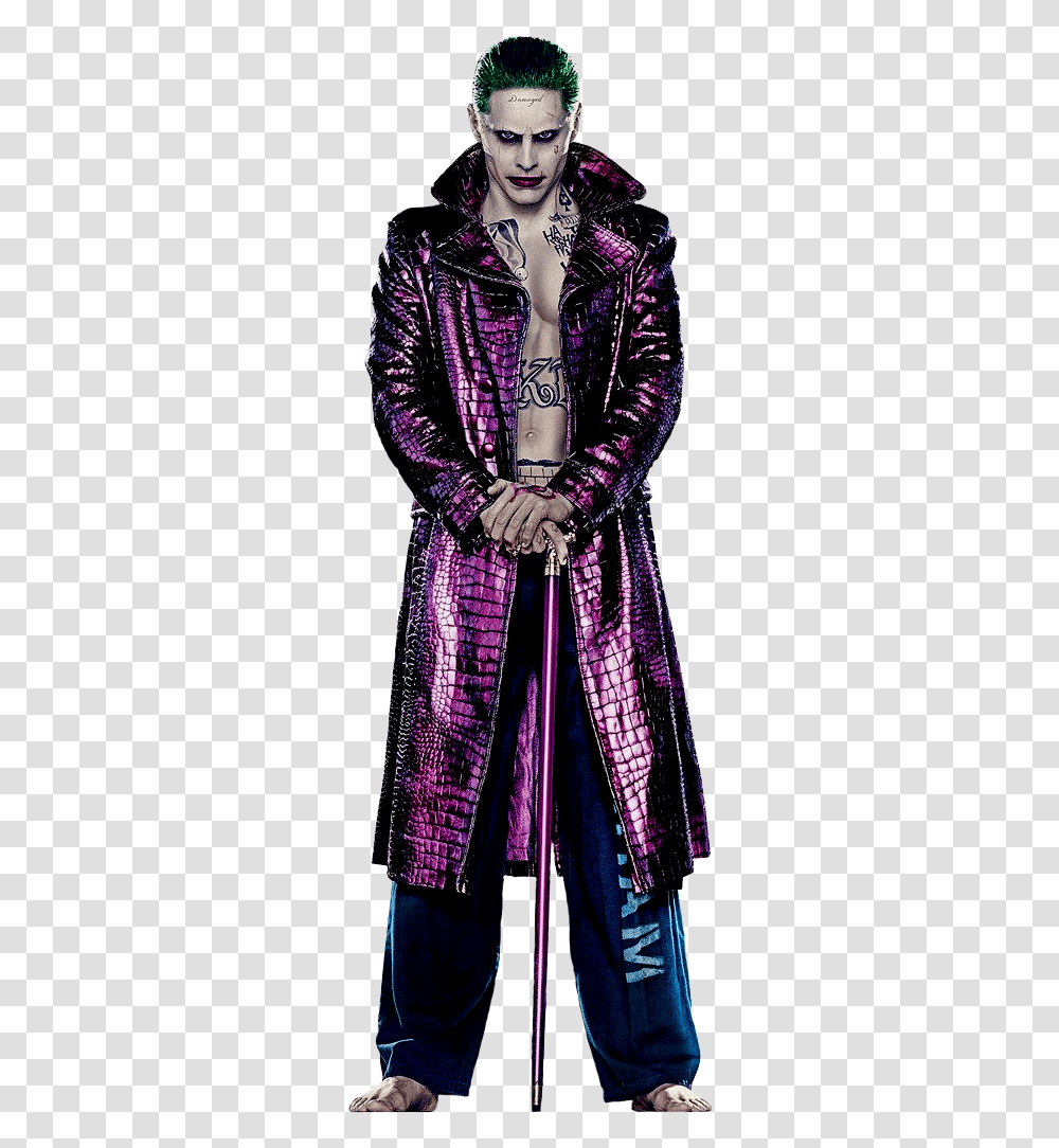 Joker Dceu Tr Jared Leto Joker, Sleeve, Coat, Long Sleeve Transparent Png