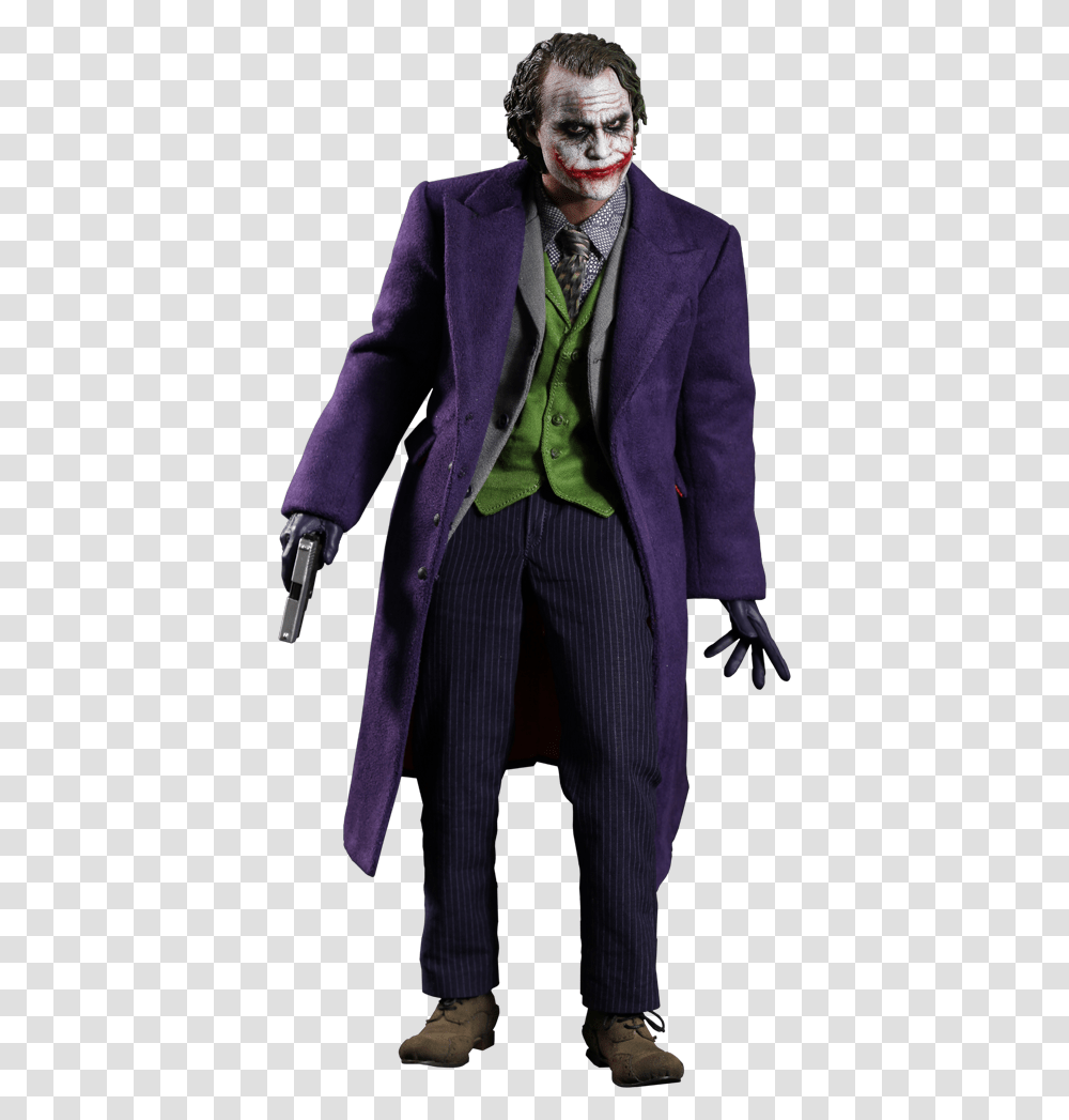 Joker Download Image With Joker Dark Knight Costume, Clothing, Suit, Overcoat, Tuxedo Transparent Png