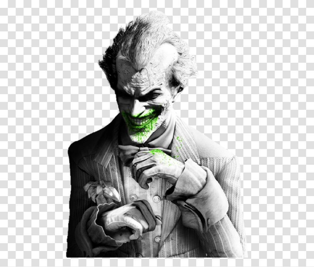 Joker Image Joker Arkham City Poster, Person, Face Transparent Png