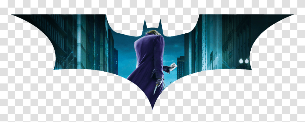 Joker In Batman Logo Photo By Logos De Batman, Person, Advertisement, Poster, Clothing Transparent Png