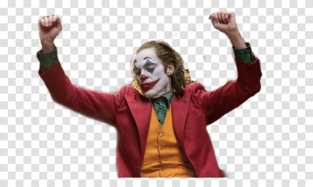 Joker Joaquinphoenix Dancing Batman Freetoedit Joker Joaquin Phoenix Sticker, Performer, Person, Finger, Clown Transparent Png
