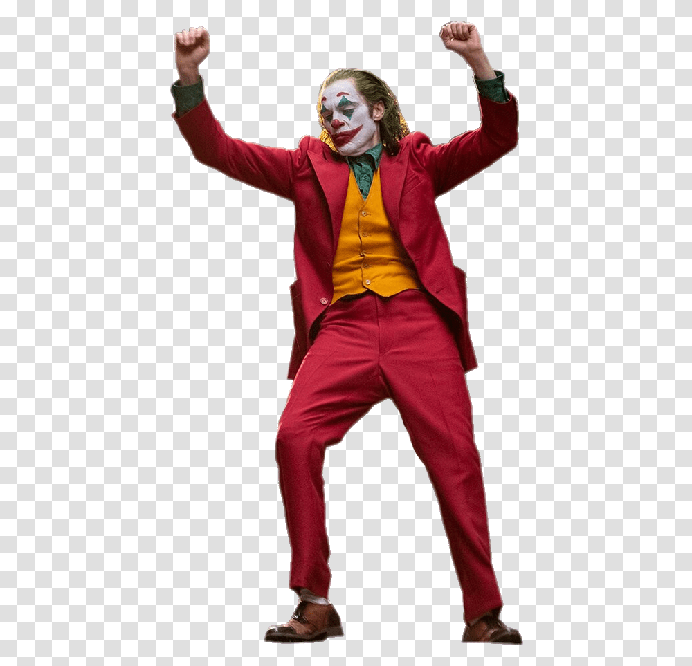 Joker Joker Clown Costume Standing Jester Joker Performing Joaquin Phoenix Joker Dance, Sleeve, Person, Performer Transparent Png