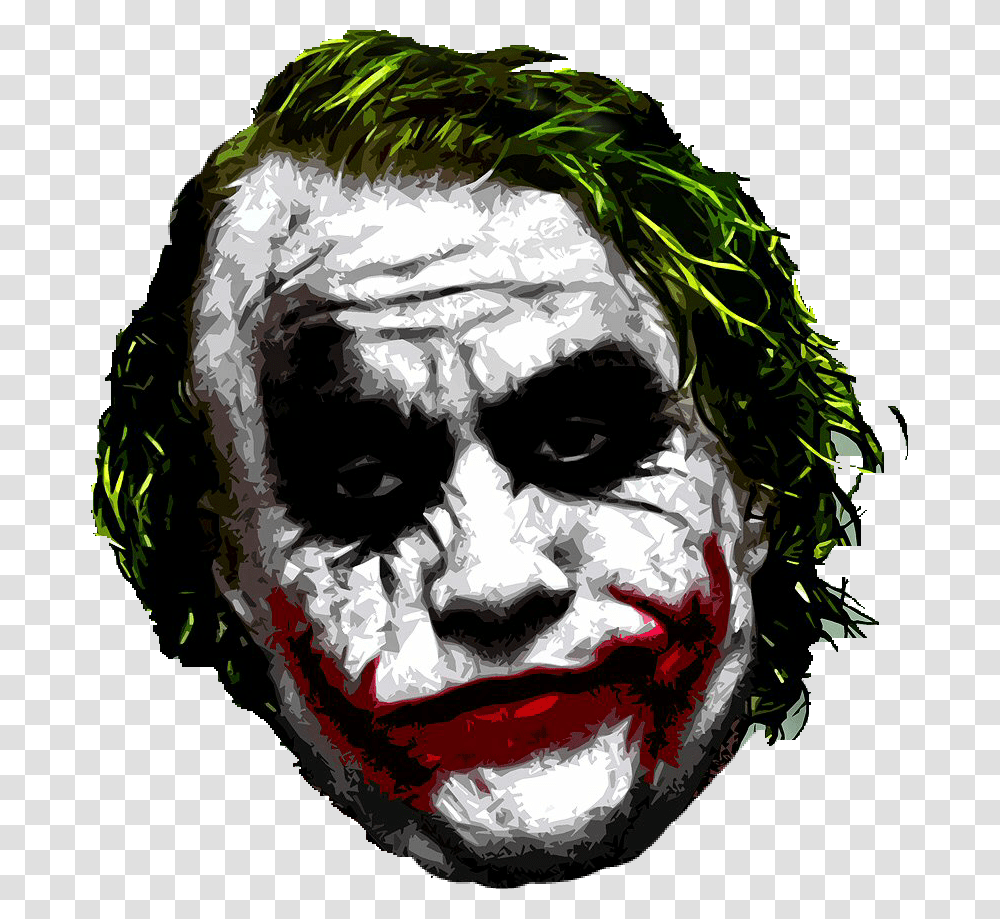 Joker Mask Heath Ledger Joker Face, Head, Modern Art Transparent Png
