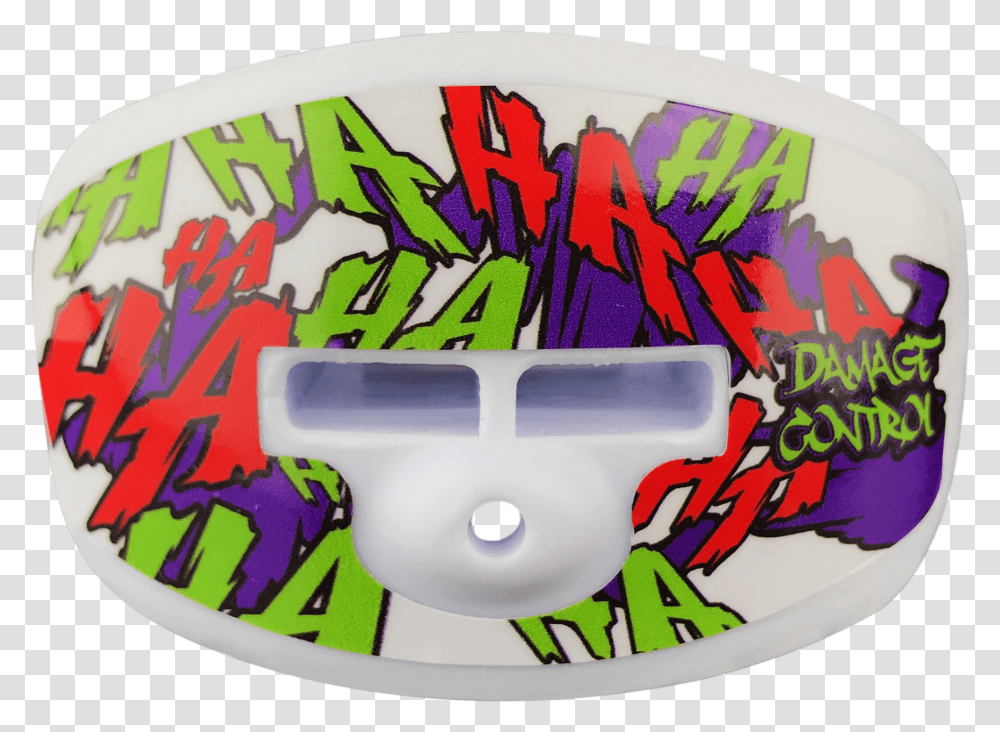 Joker Pacifier Mouthpiece Skateboard Deck, Label, Dish, Meal Transparent Png