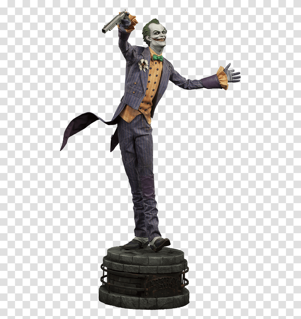 Joker Premium Format Statue Main Image Batman Arkham Asylum Joker Statue, Person, Costume, Performer Transparent Png