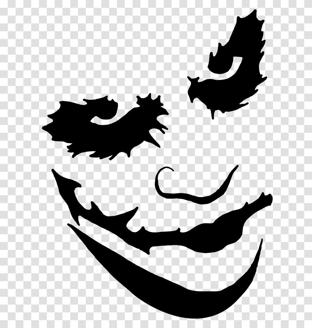 Joker Pumpkin Carving Stencil Joker, Silhouette, Cat, Pet, Mammal Transparent Png