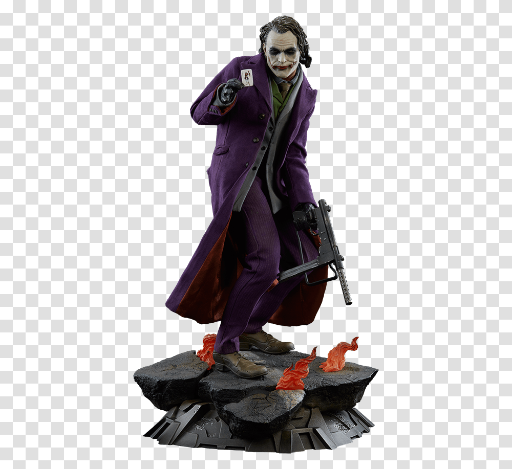 Joker The Dark Knight Toy, Apparel, Overcoat, Person Transparent Png