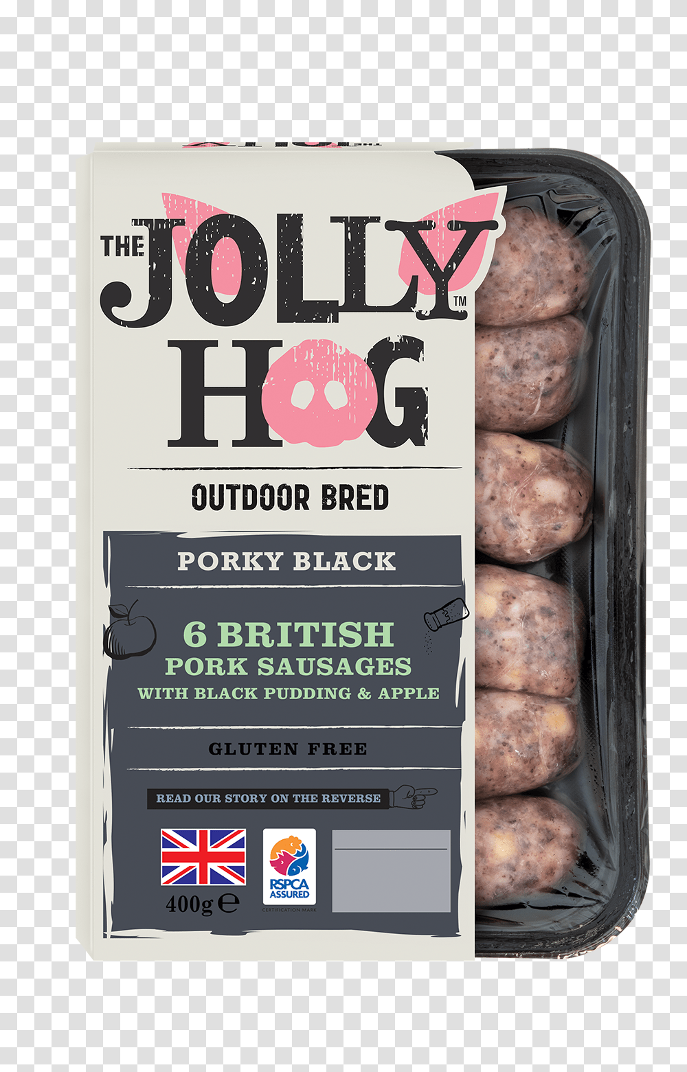 Jolly Hog Porky Black New Jolly Hog Sausages, Plant, Advertisement, Poster, Flyer Transparent Png