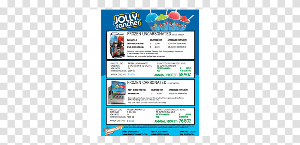 Jolly Rancher Frozen Beverage Lease Program Jolly Rancher, Advertisement, Poster, Flyer, Paper Transparent Png