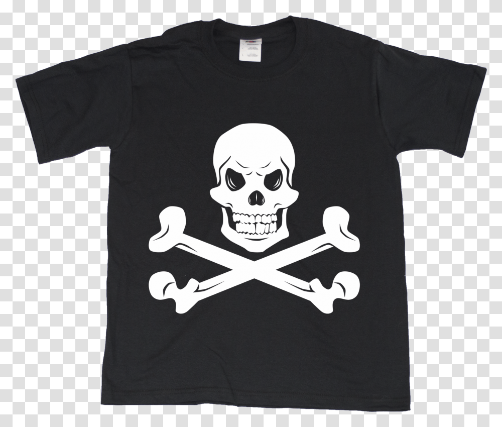 Jolly Roger Flag Printable, Apparel, T-Shirt, Sleeve Transparent Png