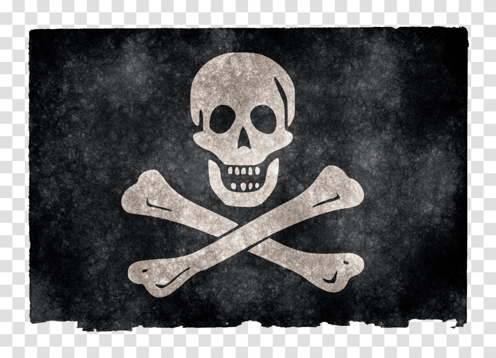 Jolly Roger Grunge Flag Image, Pirate, Rug, Drawing Transparent Png