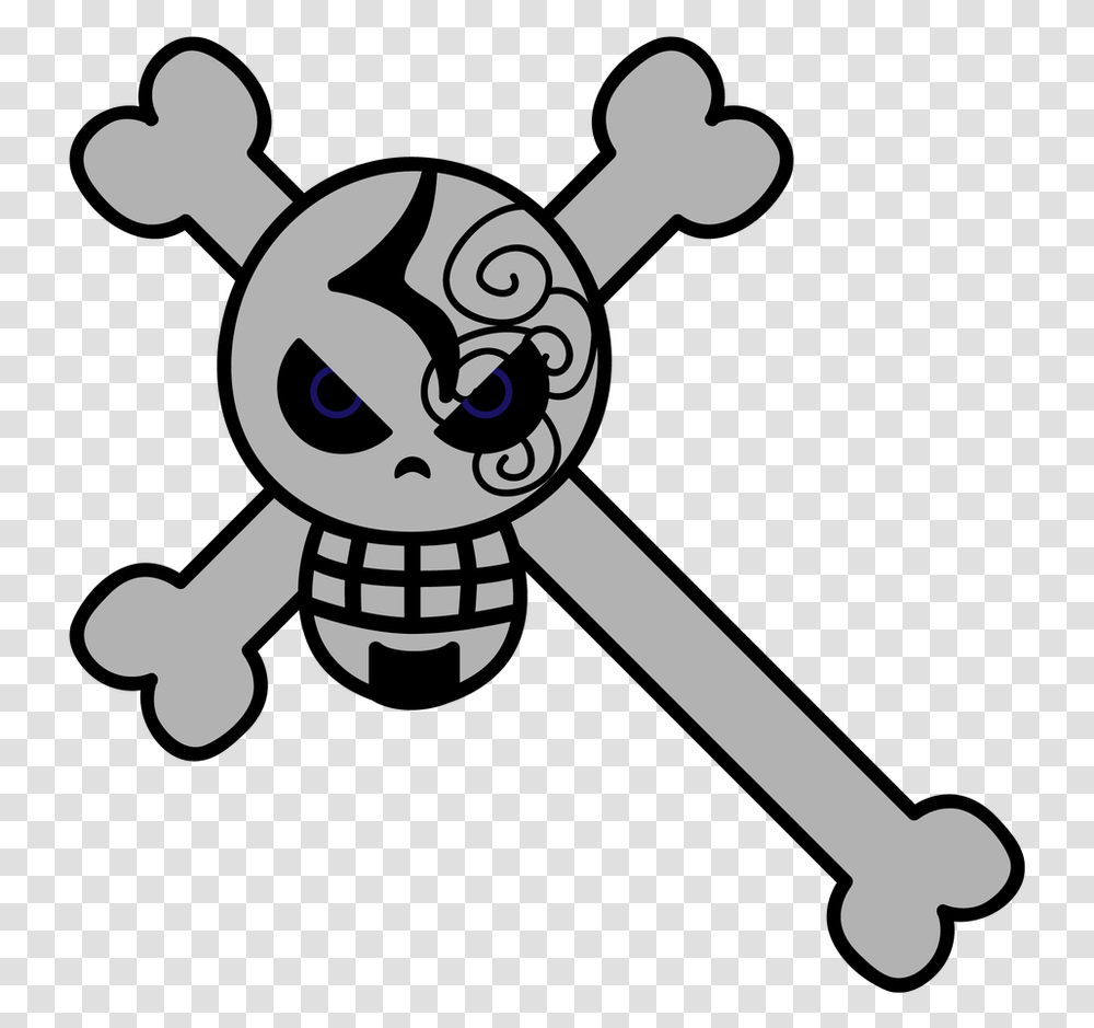 Jolly Roger One Piece Pirate Flag, Hammer, Tool, Axe, Stencil Transparent Png