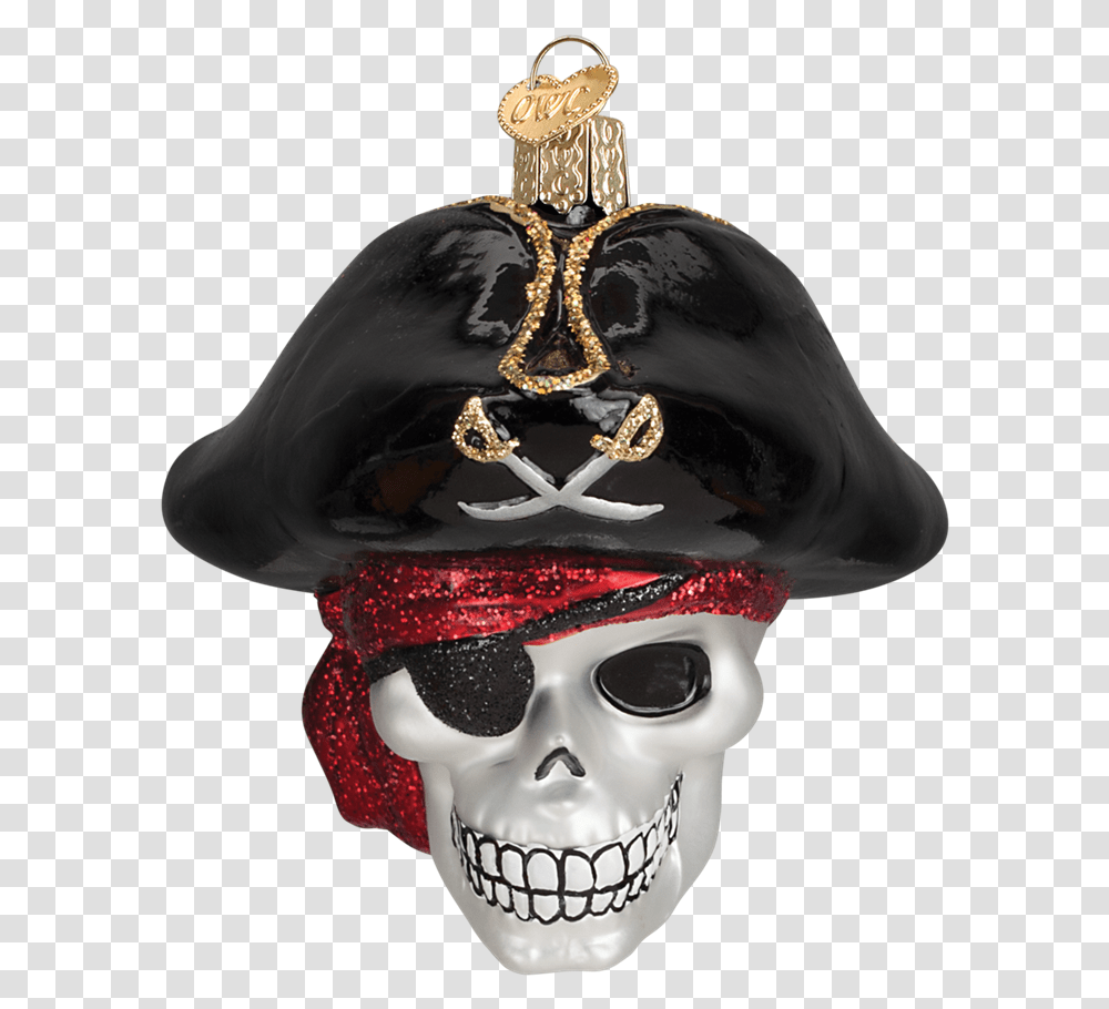 Jolly Roger Skeleton Pirate Ornament Jolly Roger, Helmet, Person, Hardhat Transparent Png