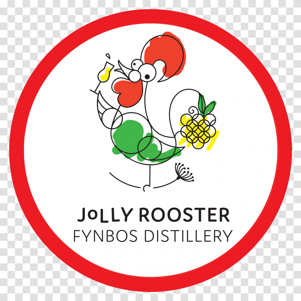 Jolly Rooster Logo Cartoon, Label, Text, Symbol, Food Transparent Png
