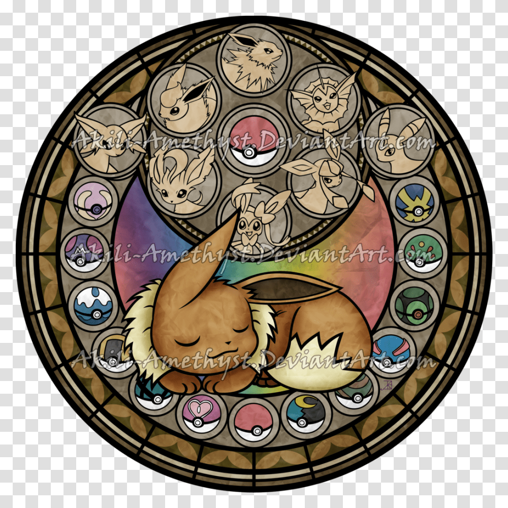 Jolteon Eevee Evolution Stained Glass Hd Download Kingdom Hearts Stained Glass Template, Clock Tower, Architecture, Building Transparent Png