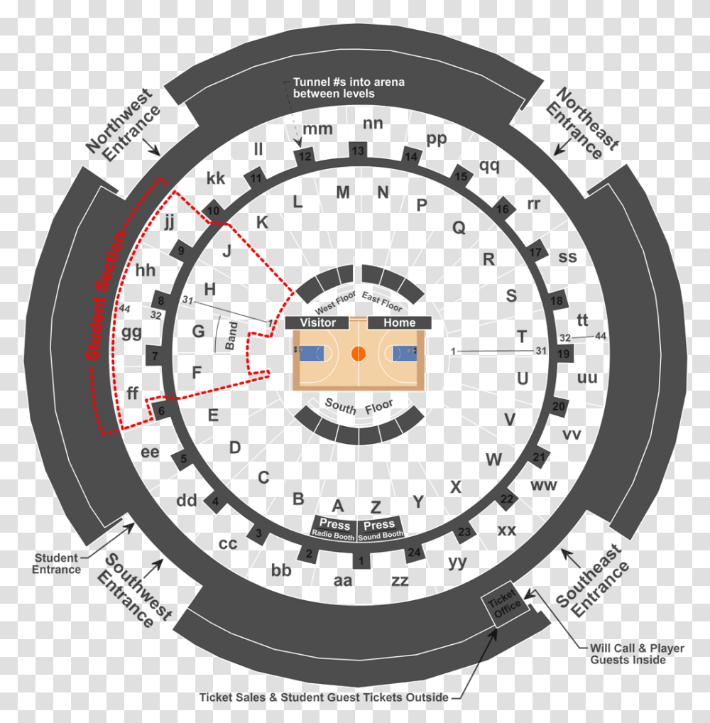 Jon M Huntsman Center Seating Chart, Machine, Wheel, Spoke, Clock Tower Transparent Png