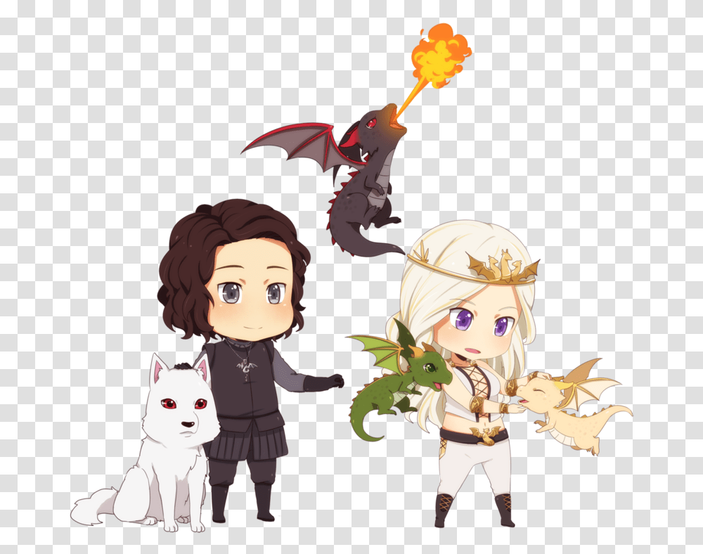 Jon Snow Ghost Daenerys Targaryen Viserion Rhaegal And Game Of Thrones Cute, Art, Person, Doll, Toy Transparent Png