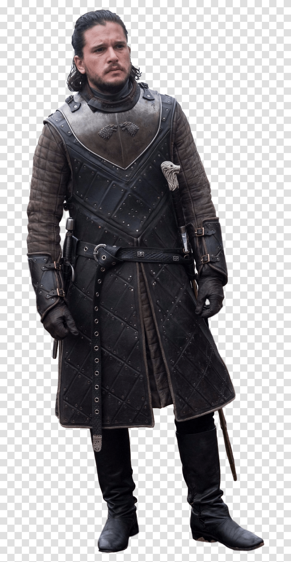 Jon Snow Season 7 Armor, Apparel, Overcoat, Person Transparent Png