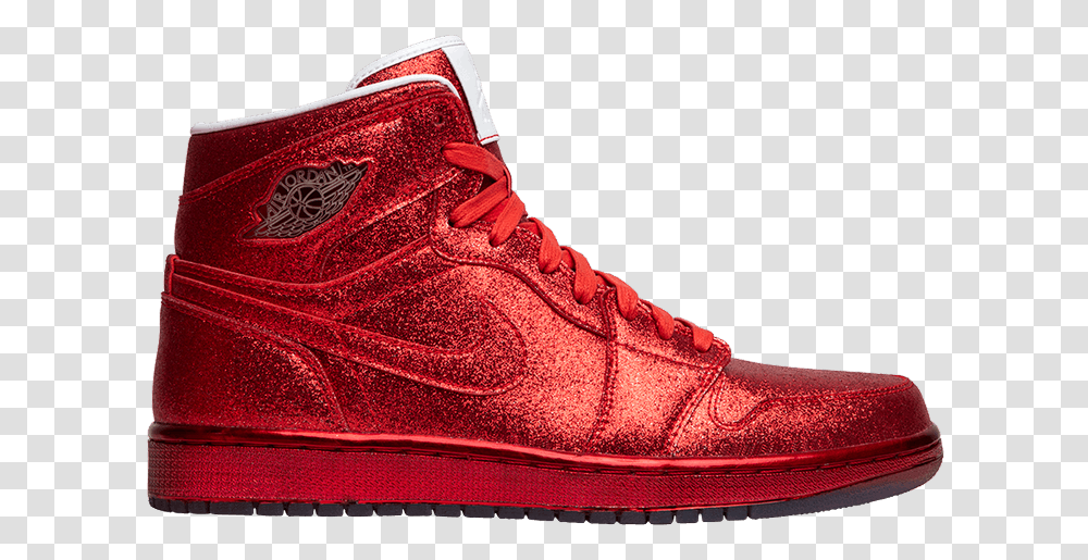 Jordan 1 Retro Legends Of Summer Red Glitter, Shoe, Footwear, Apparel Transparent Png