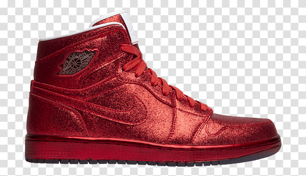 Jordan 1 Retro Legends Of Summer Red Glitter, Shoe, Footwear, Apparel Transparent Png
