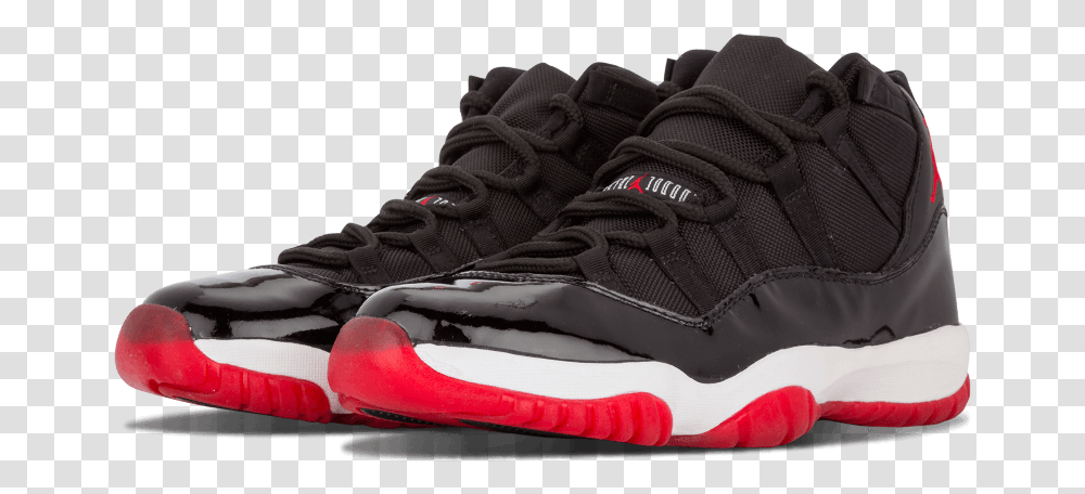 Jordan 11 Bred 2017, Apparel, Shoe, Footwear Transparent Png