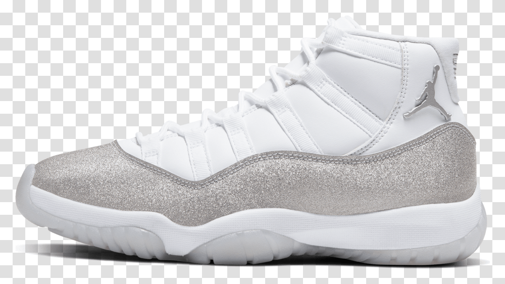 Jordan 11 Vast Grey Silver, Apparel, Shoe, Footwear Transparent Png