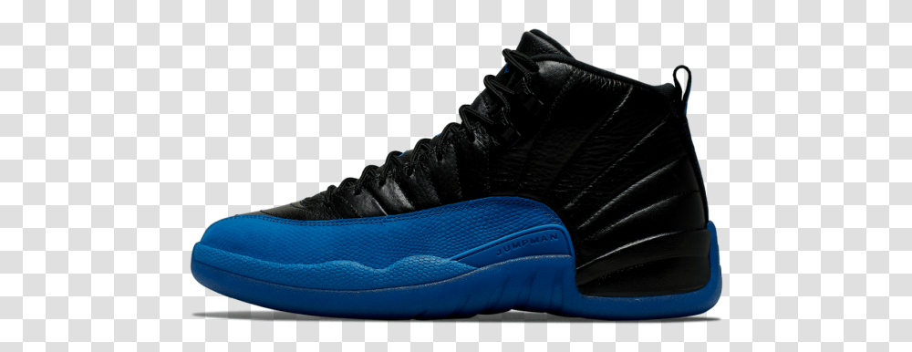 Jordan 12 Black And Blue, Apparel, Shoe, Footwear Transparent Png
