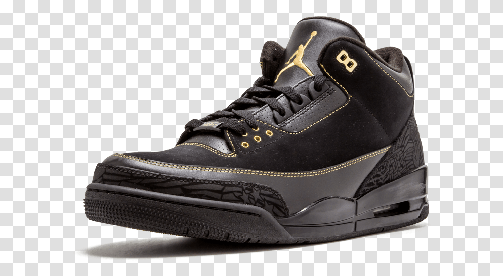 Jordan 3 Black Gold, Shoe, Footwear, Apparel Transparent Png