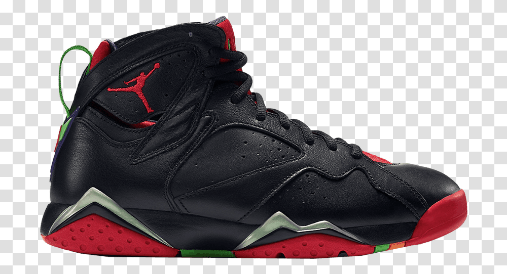 Jordan 7 Negro Con Rojo, Apparel, Shoe, Footwear Transparent Png