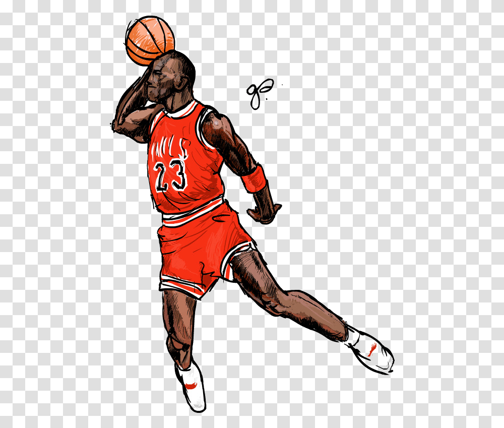 Jordan Cartoon Clipart Basketball Drawing Drawings Of Michael Jordan, People, Person, Human, Team Sport Transparent Png