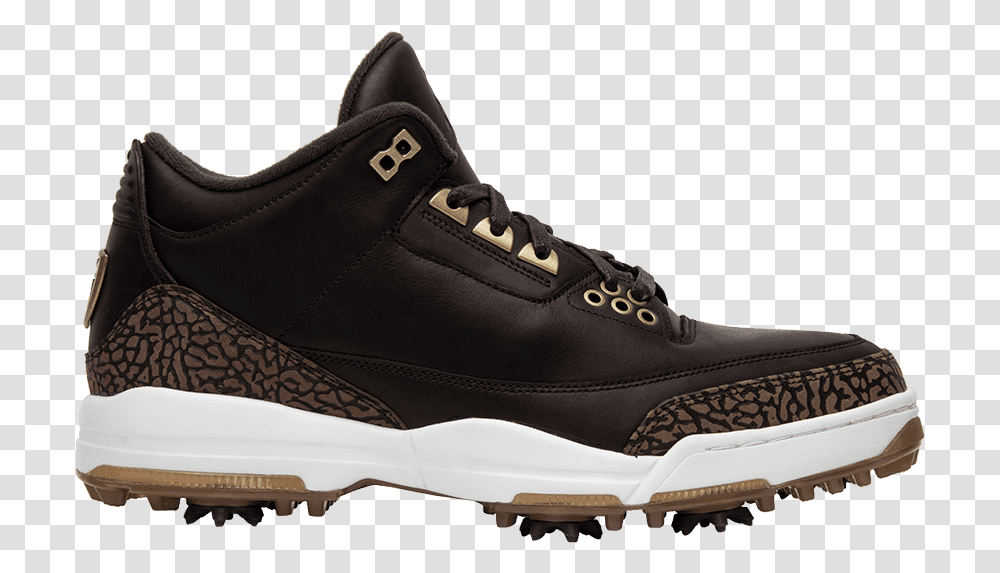 Jordan Golf Shoes Jordan 3 Brown, Footwear, Apparel, Sneaker Transparent Png