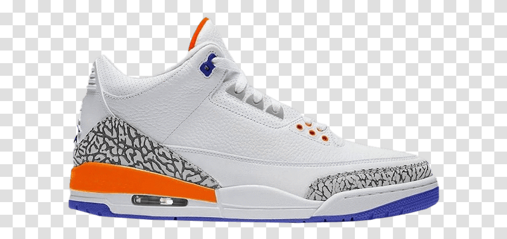 Jordan Retro 3 White Orange, Shoe, Footwear, Apparel Transparent Png