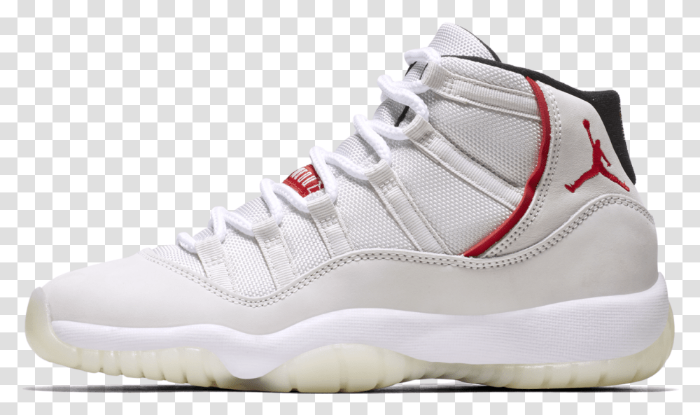 Jordans Retro 11 White Red, Shoe, Footwear, Apparel Transparent Png