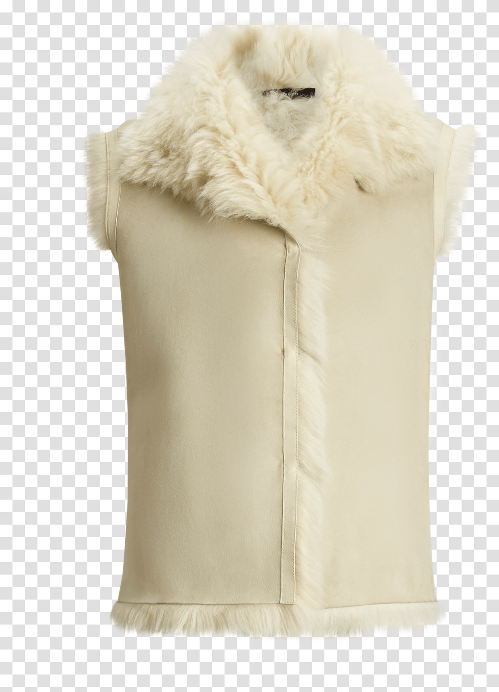Joseph Lacy Soft Toscana Sheepskin In White Fur Clothing, Apparel, Vest Transparent Png
