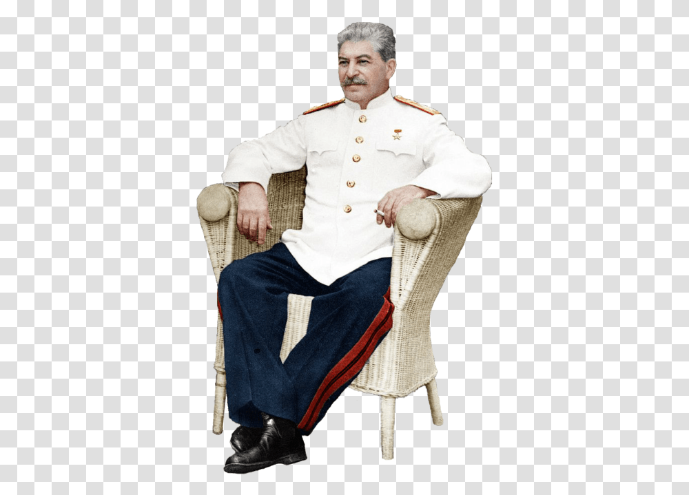 Joseph Stalin In Adidas Stalin, Chair, Furniture, Person, Clothing Transparent Png