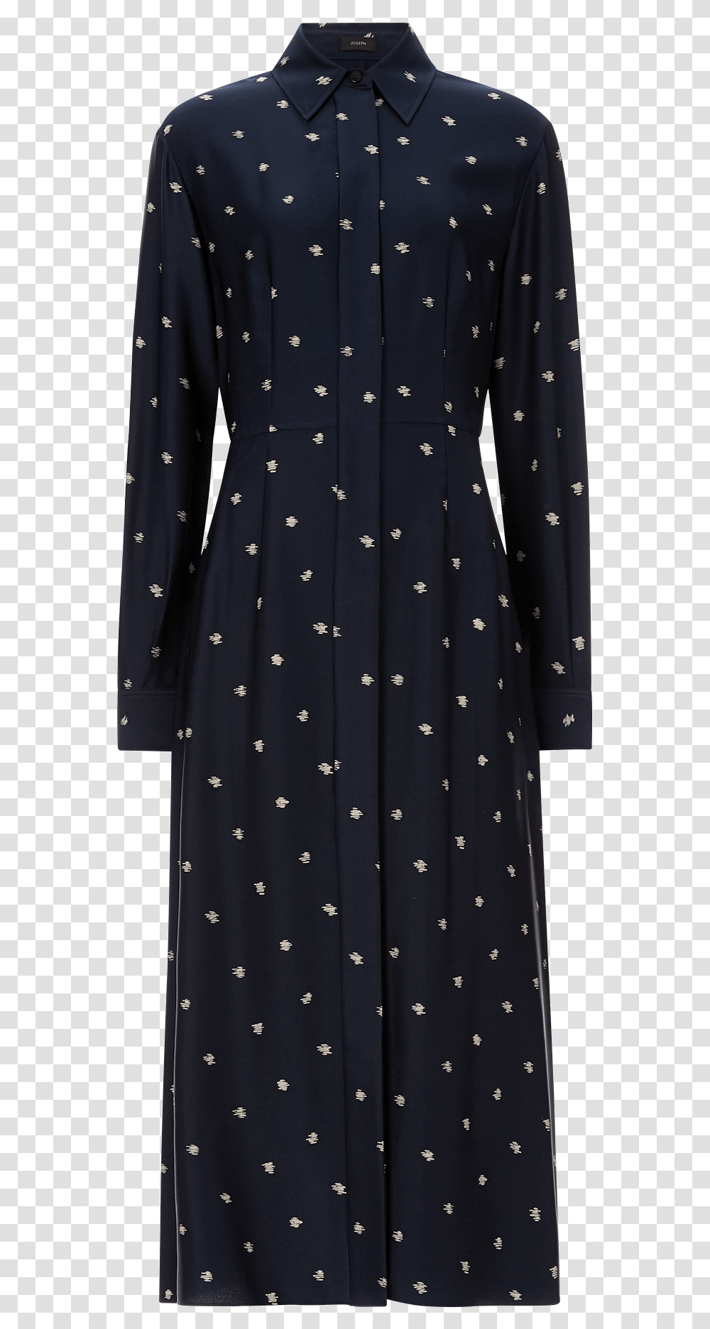 Joseph Turner Scribble Spot Dress In Navy Polka Dot, Apparel, Overcoat, Suit Transparent Png