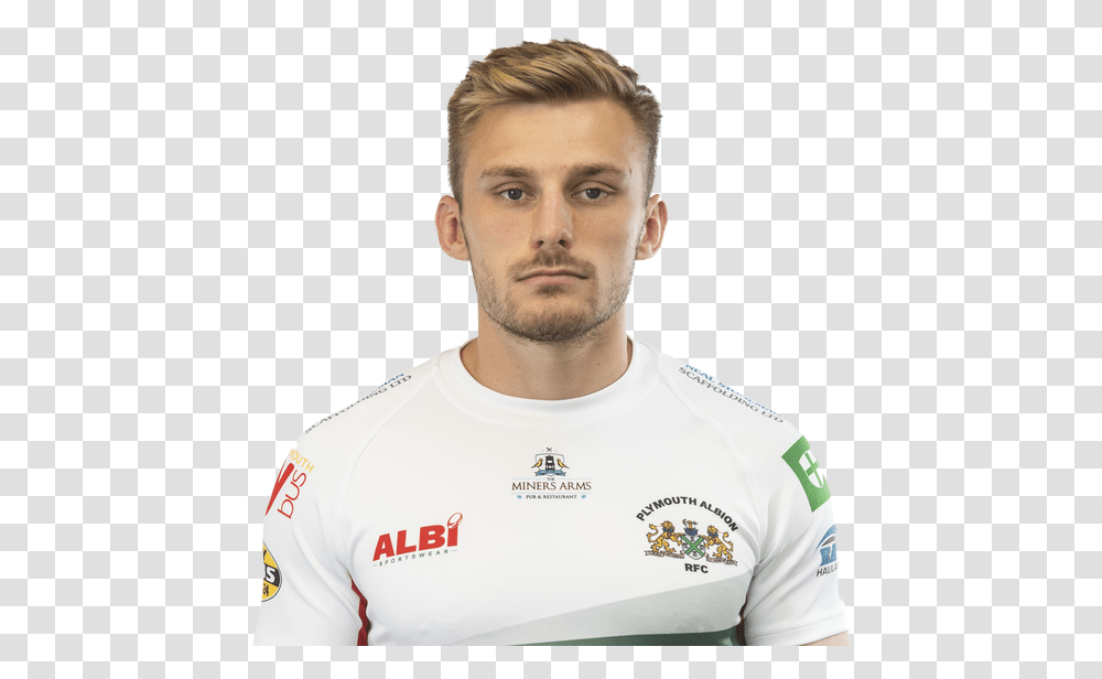 Josh Skelcey Signs New Contract With Plymouth Albion Player, Clothing, Apparel, T-Shirt, Person Transparent Png