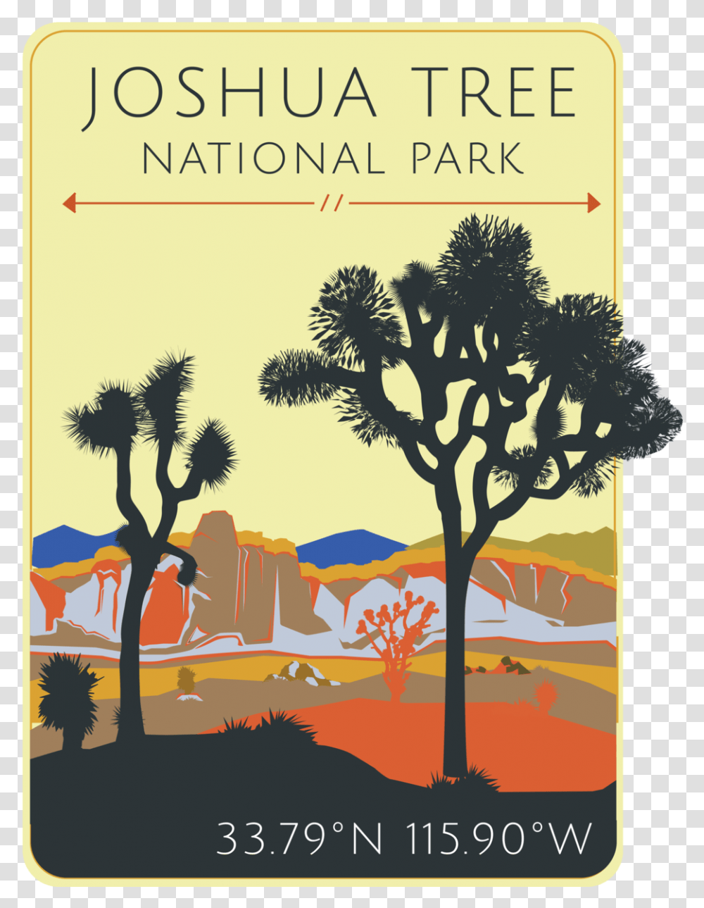 Joshua Tree Illustration, Poster, Advertisement Transparent Png